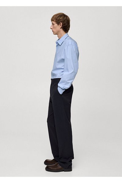 MANGO Woman Navy Blue Men's Trousers 77025967