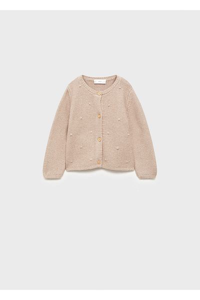 MANGO Unisex Baby Mole Gray Cardigan