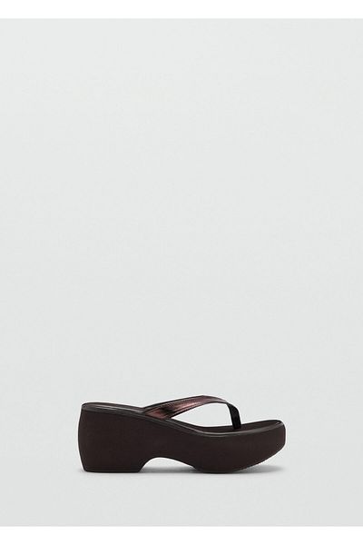 MANGO Women's Chocolate Sandals - 77060641
