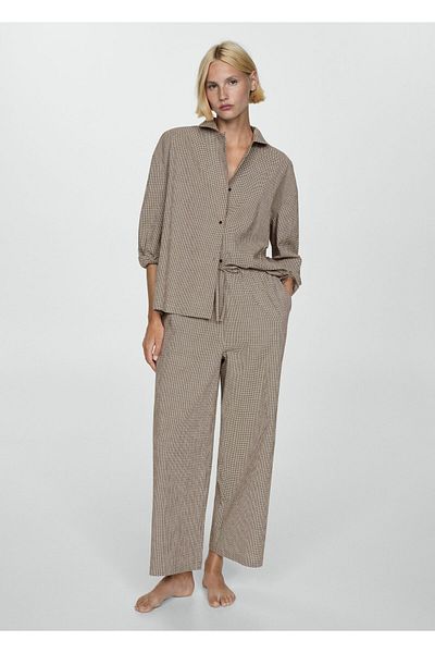 MANGO Woman Schokoladen-Pyjamahose für Damen 77043281