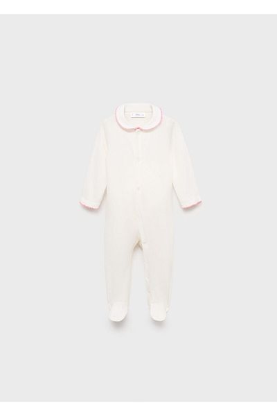 MANGO Pijamale unisex pentru bebeluși alb