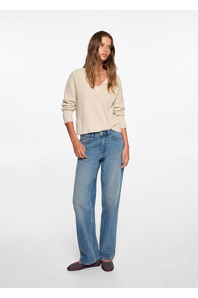 MANGO Woman Beige Girl's Sweater 77044786