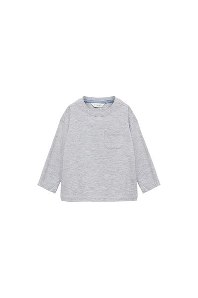 MANGO Tricou Gri Metal pentru Bebeluş