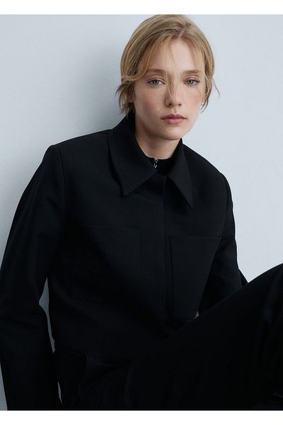 MANGO Woman Black Women's Jacket 77094763