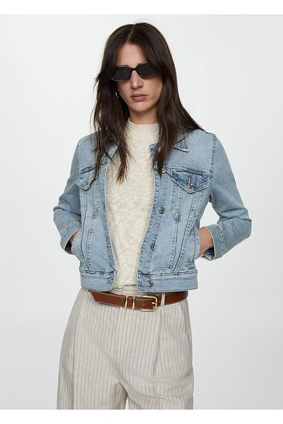 MANGO Woman Denim Women's Jacket - Open Model 77110282