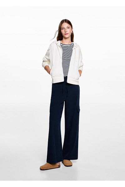 MANGO Woman Εκρού φούτερ για κορίτσι 77082932