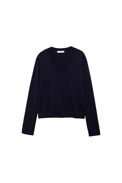MANGO Navy Blue Women's Sweater 77054021