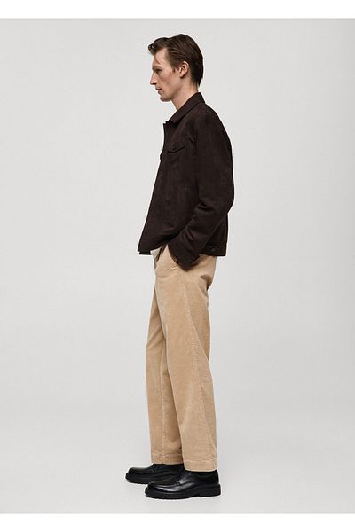 MANGO Woman Beige Men's Trousers 77017921