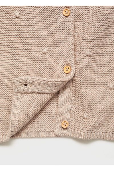 MANGO Unisex Baby Mole Gray Cardigan