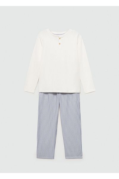 MANGO Woman Set de pijamale alb murdar pentru băiat