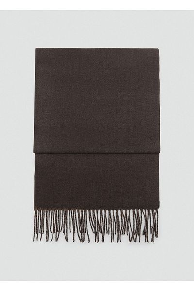 MANGO Eșarfă pentru bărbați Dark Camel 77047113