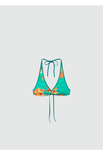 MANGO Woman Πράσινο γυναικείο μπικίνι τοπ 77090626