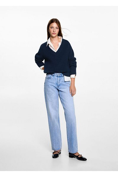 MANGO Woman Pulover pentru fetiță bleumarin 77044786