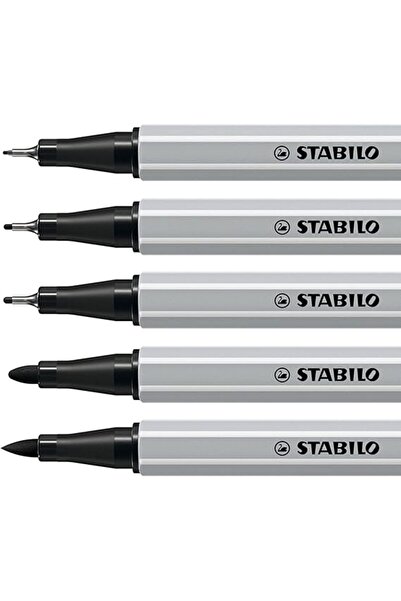 Stabilo Creative Tips - ARTY - Keçe Uçlu Kalem Seti - 5'li Paket - Siyah