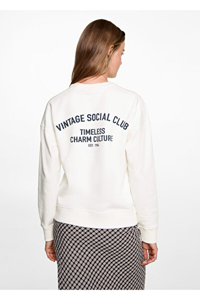 MANGO Kırık Beyaz Kız Çocuk Sweatshirt 77028275