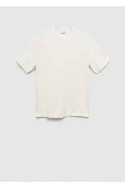 MANGO Tricou natural pentru bărbați 77093673