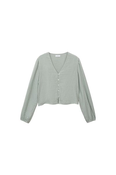 MANGO Μπλούζα για κορίτσια Mint Green 87031516