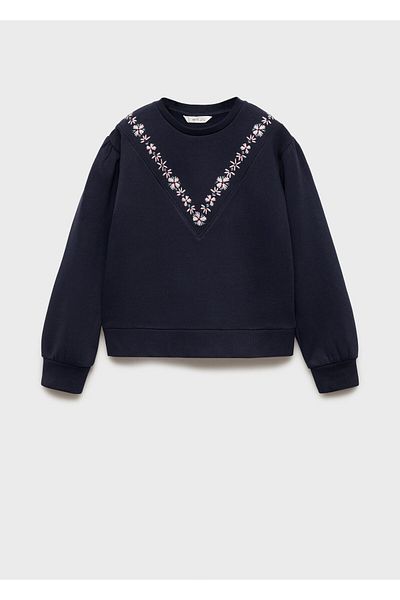 MANGO Navy Blue Girl's Sweatshirt 77017697