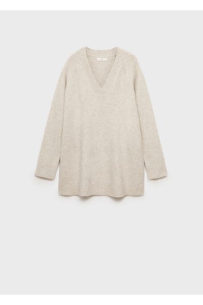 MANGO Top pijama de damă bej 87042890