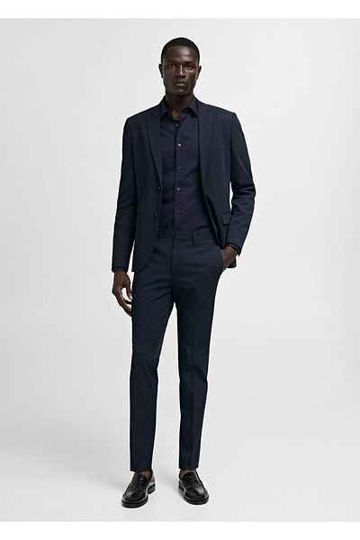 MANGO Cămașă pentru bărbați bleumarin 77080570