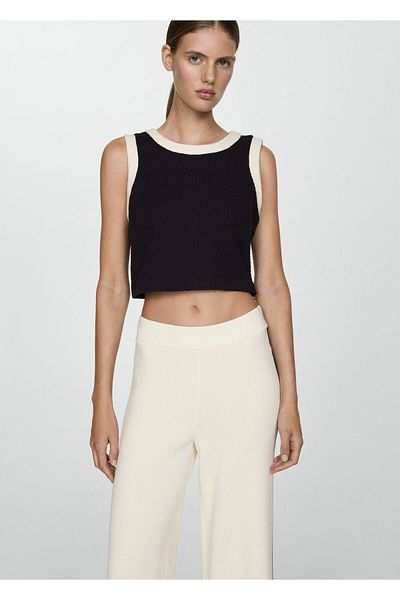 MANGO Natural Women's Pants 77054057
