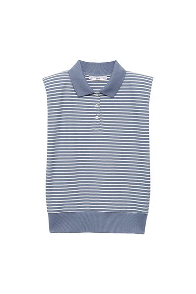 MANGO Γυναικείο μπλουζάκι Polo Neck Petrol Blue 87030590