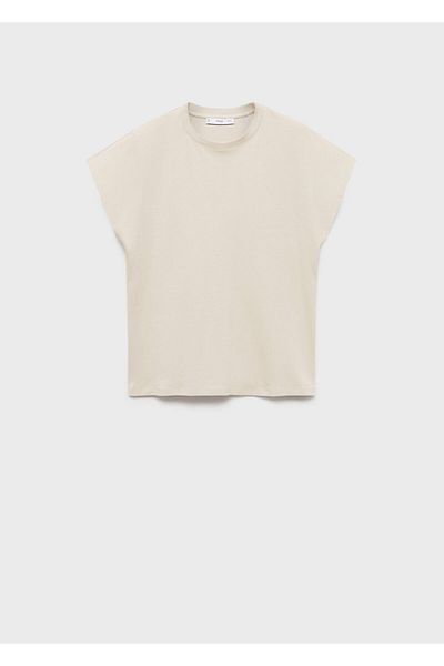 MANGO Tricou de damă bej 87034083