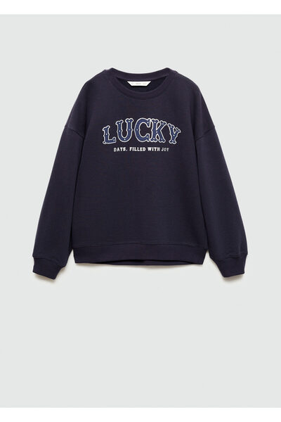 MANGO Woman Lacivert Kız Çocuk Sweatshirt 77064455