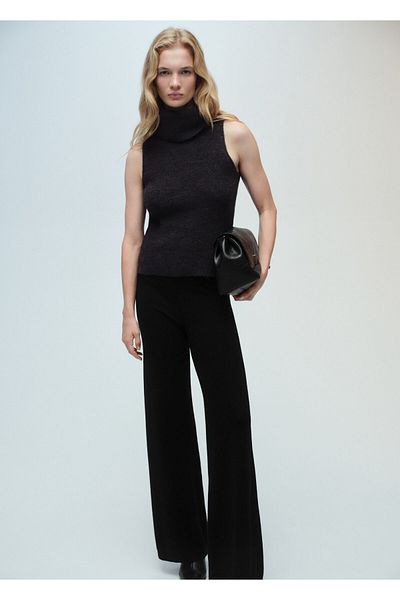MANGO Black Women's Pants 87080425