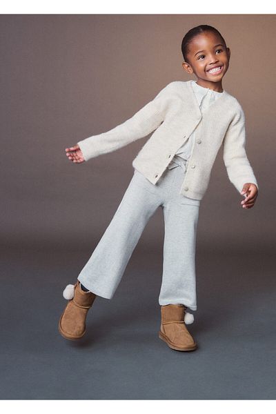 MANGO Light Gray Baby Girl Pants 77055152