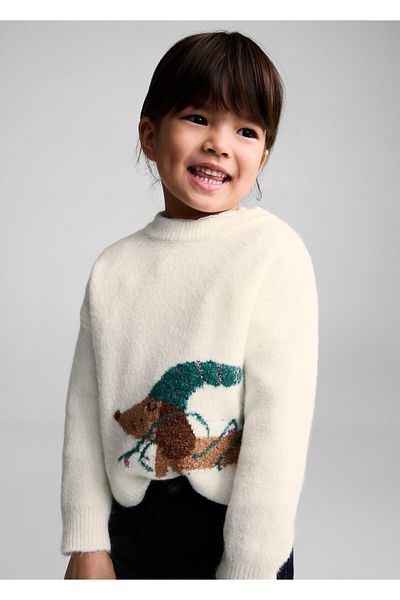 MANGO Natürlicher Baby-Mädchen-Pullover 77009252
