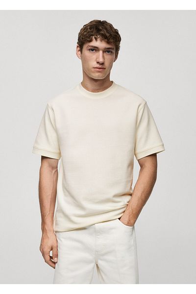MANGO Natürliches Herren-T-Shirt 77040607