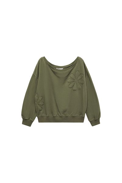 MANGO Khaki Girl's Sweatshirt 87081513