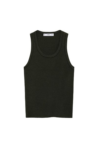 MANGO Khakifarbene Damen-Bustier 87064074