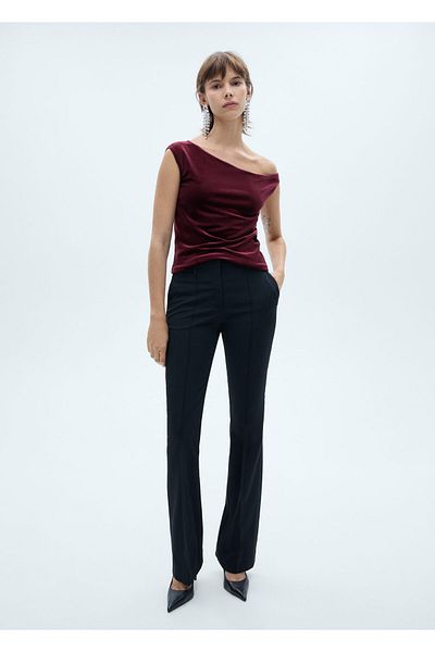 MANGO Woman Bustieră de damă burgundy 77098265