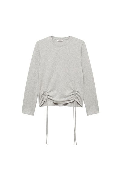 MANGO Tricou pentru fetiță gri metal 87060592