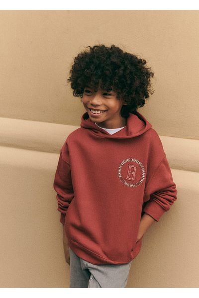 MANGO Boy's Cherry Color Sweatshirt