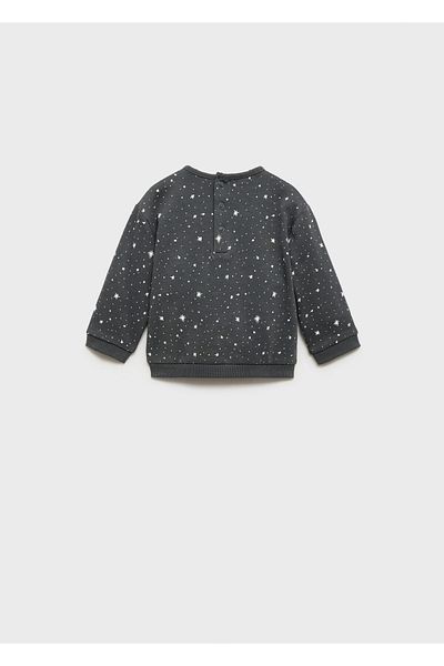 MANGO Unisex Baby Charcoal Color Sweatshirt
