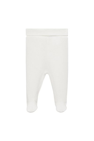 MANGO Unisex Baby Off-White Leggings