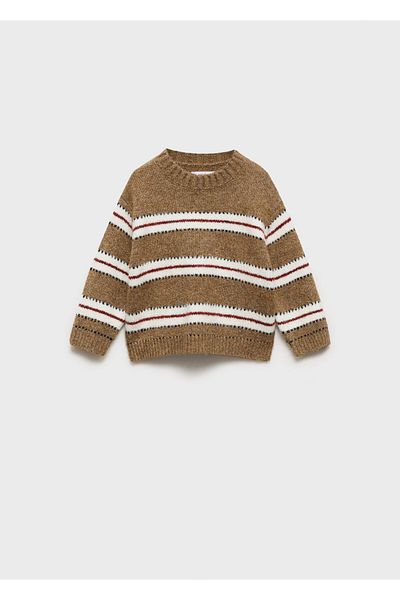 MANGO Baby Boy Dark Camel Sweater