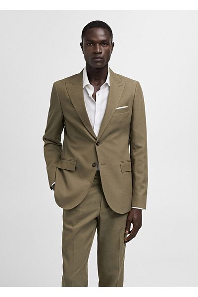 MANGO Ανδρικό Μπουφάν Χακί 77010586