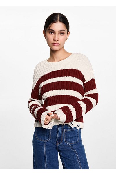 MANGO Woman Pulover pentru fete roșu închis 77076736