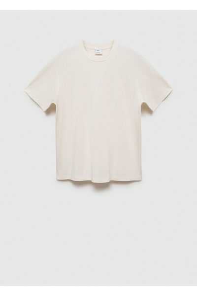 MANGO Tricou pentru bărbați Off-White 77070586