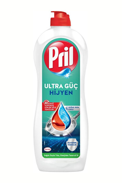 Pril Ultra Güç Hijyen Elde Yıkama Bulaşık Deterjanı Limon Kokulu 653 ml Soğuk Suda Etkili