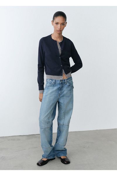 MANGO Woman Blue Women's Cardigan 77038636