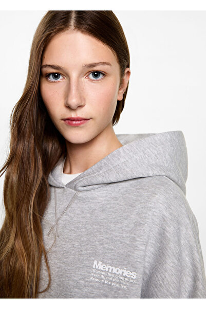 MANGO Woman Metal Grisi Kız Çocuk Sweatshirt 77058267