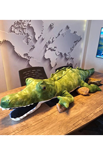 Şeker Adası Wild Crocodile 1 Meter Plush Toy Sleeping and Playmate Safari