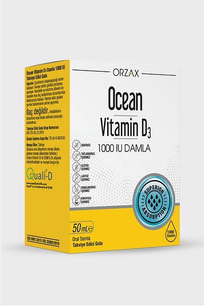 Ocean Vitamin D3 Drops 1000 Iu - 50 ml