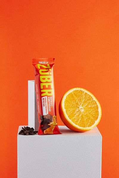 Züber Pack of Fruit Bars with Peanut and Orange (40 g X12 Pcs)