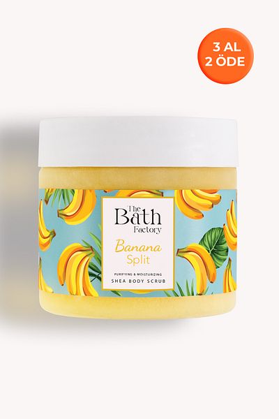 THE BATH FACTORY Tělový peeling The Bath Factory Banana Split Shea Body Scrub 300 g